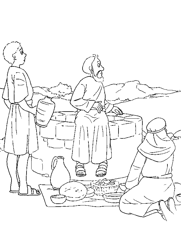 Plansa de colorat cu Biblia Ilustrata 2